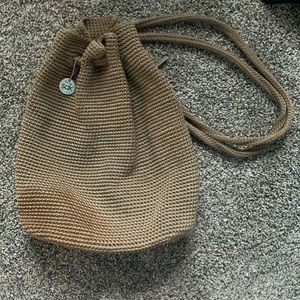 EUC The Sak Hobo Crochet Drawstring Backpack